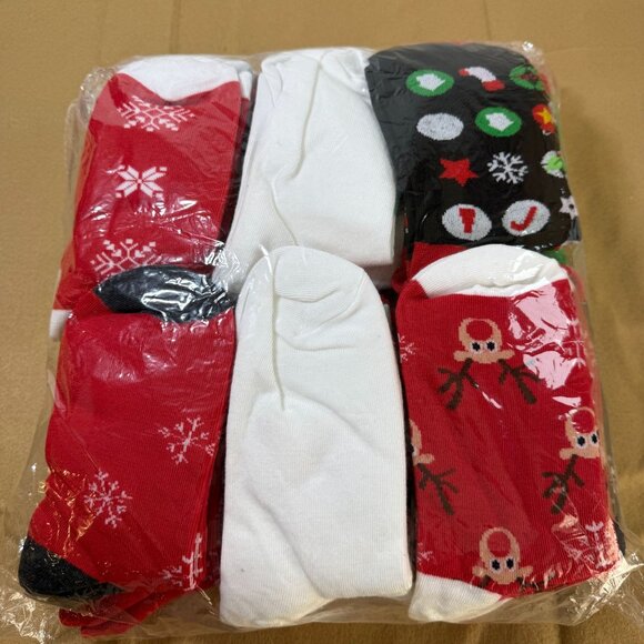 Christmas Snowman Socks Set Festive Holiday Winter OS Bulk Crafts Gifts 30 Pairs - Picture 2 of 7